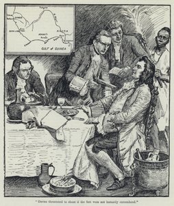 "Davies drohte zu schießen, wenn das Fort nicht sofort übergeben würde" von English School