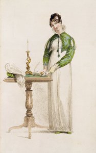 Tageskleid, Modeplatte aus Ackermanns Repository of Arts