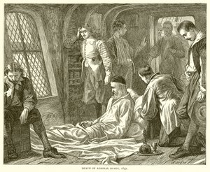 Tod von Admiral Blake, 1657 von English School