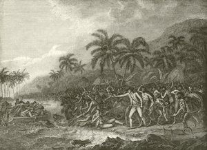 Tod von Captain Cook von English School