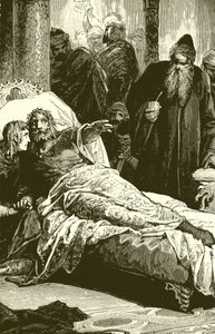 Tod von Friedrich II. in Palermo von English School