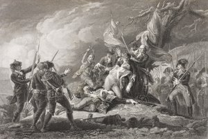 Tod von General Montgomery in der Schlacht von Quebec, 1775, aus 