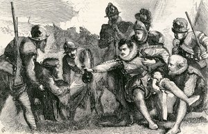 Tod von Sir Philip Sidney in der Schlacht von Zutphen, 1865