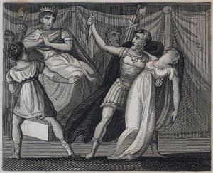 Tod von Verginia, Rom, 449 v. Chr. (Gravur) von English School