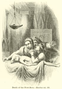 Tod der Erstgeborenen, Exodus, xii, 29 von English School