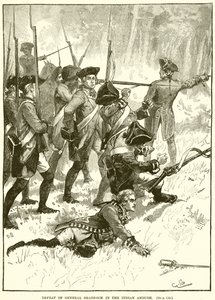 Niederlage von General Braddock im Indianerhinterhalt von English School