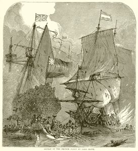 Niederlage der französischen Flotte durch Lord Howe von English School