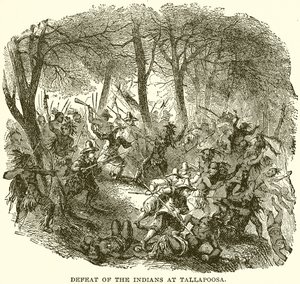 Niederlage der Indianer am Tallapoosa von English School
