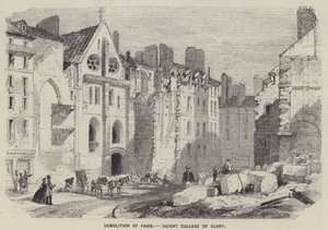 Abriss von Paris, Altes College von Cluny (Gravur)