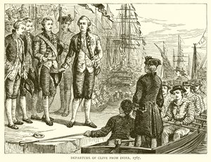 Abreise von Clive aus Indien, 1767 von English School