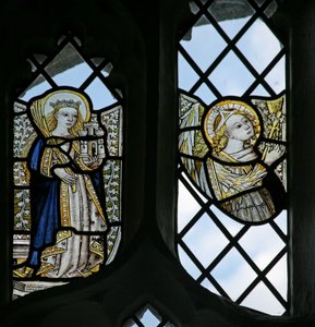 St. Barbara und ein Engel