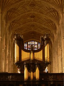 Ansicht der Orgel und der Gewölbe von English School