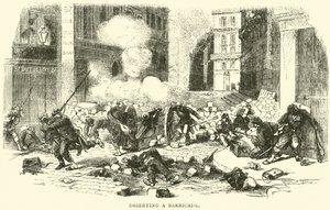 Verlassen einer Barrikade, April 1871 von English School