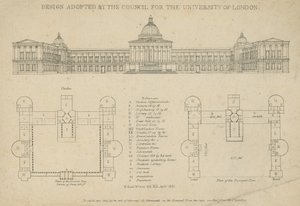 Entwurf, der vom Rat für die University of London angenommen wurde von English School