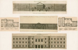 Entwurf für das Newgate-Gefängnis von English School