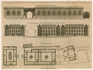 Entwurf für das Newgate-Gefängnis von English School