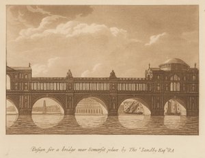 Entwurf für eine Brücke in der Nähe von Somerset Place von English School
