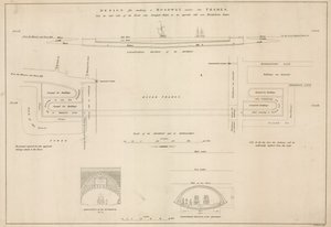 Entwurf für eine Straße unter der Themse von English School