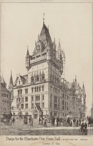 Entwurf für das neue Rathaus von Manchester von English School