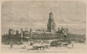 Entwurf für den neuen Fleischmarkt in Smithfield von English School