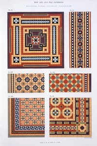Entwürfe aus dem Handelskatalog von Maw & Sons Tile Pavements von English School