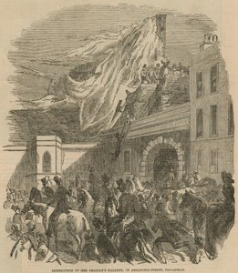 Zerstörung des Ballons von Mrs. Graham in der Arlington Street, Piccadilly von English School