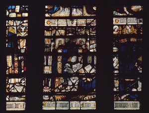 Detail aus einem der Fenster, Mitte des 15. Jahrhunderts von English School