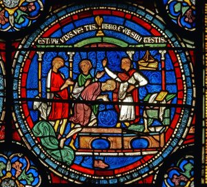 Detail aus dem Wunderfenster, das Robert von Cricklade darstellt