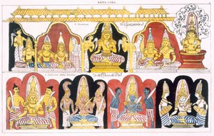 Dewa Loka, aus Die Geschichte und Lehre des Buddhismus von Edward Upham, 1829