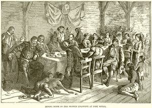 Speisesaal der französischen Kolonisten in Port Royal von English School