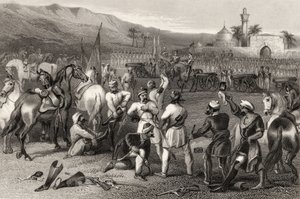 Entwaffnung der 11. Irregulären Kavallerie in Berhampore 1857, aus 