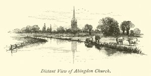 Fernansicht der Abingdon Kirche von English School