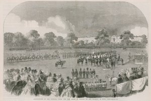 Verleihung des Victoria-Kreuzes, der neuen Tapferkeitsauszeichnung, durch Ihre Majestät im Hyde Park von English School