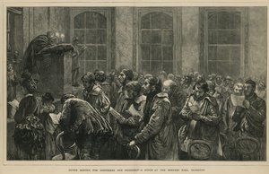 Gottesdienst für Schäfer und Viehhirten - eine Studie in der Berners Hall, Islington, London von English School