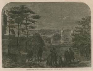 Donatis Komet, gesehen vom Greenwich Park, 17. September 1858, um 19:30 Uhr von English School