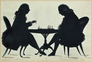 Dr. E. Darwin spielt Schach mit seinem Sohn von English School