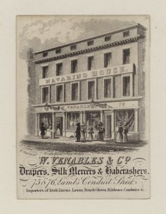 Tuchhändler, W Venables & Co, Visitenkarte von English School