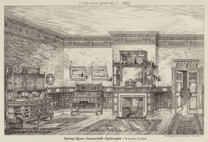 Salon, Summerfield, Roehampton (Gravur) von English School