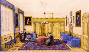 Saloninterieur eines Landhauses, ca. 1830 von English School