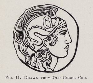 Gezeichnet von alter griechischer Münze (Lithografie) von English School