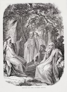 Druiden im heiligen Hain, aus Die Geschichte Frankreichs, von Emile de Bonnechose, veröffentlicht von Ward, Lock und Co, London