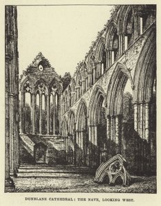 Kathedrale von Dunblane, das Kirchenschiff, Blick nach Westen von English School
