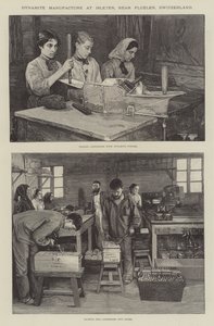 Dynamitherstellung in Isleten, in der Nähe von Flüelen, Schweiz von English School