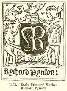 Frühe Druckermarken: Richard Pynson von English School