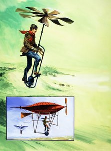 Frühe Versuche des motorisierten Fliegens von English School