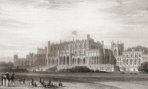 Eaton Hall, Cheshire, England im frühen 19. Jahrhundert. Aus Churton