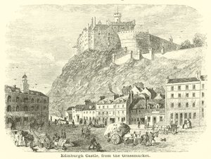 Edinburgh Castle, vom Grassmarket von English School