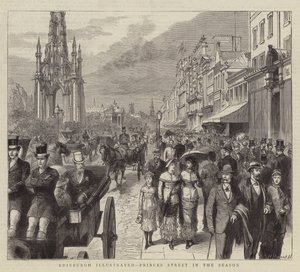 Edinburgh illustriert, Princes Street in der Saison von English School