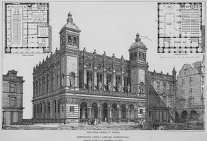 Edinburgh Öffentliche Bibliothekswettbewerb (Stich)