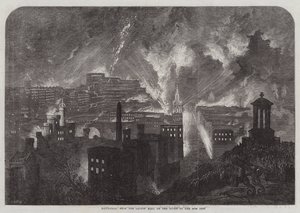 Edinburgh, vom Calton Hill, in der Nacht des 10. Inst. von English School
